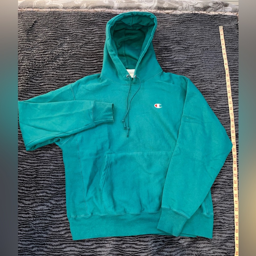 Champion Men's Green Hoodie